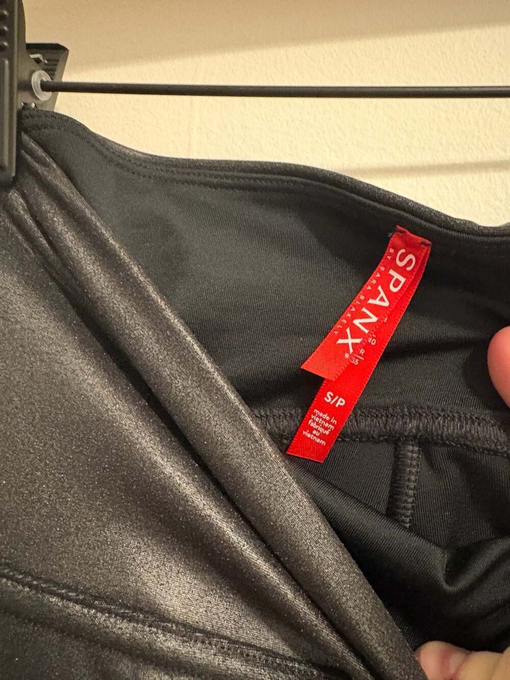 SPANX Faux Leather Moto Black Pants Women's Size Small - Picture 2 of 3